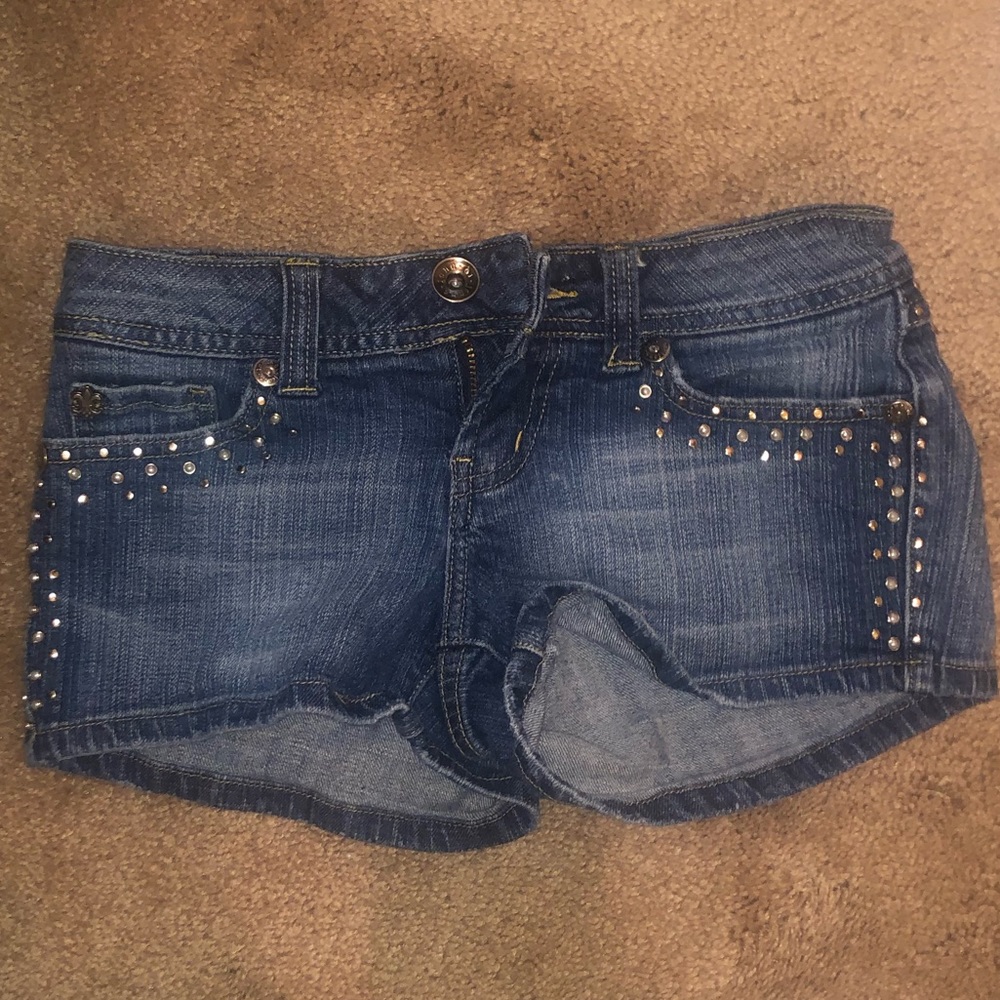 Beaded Jean shorts